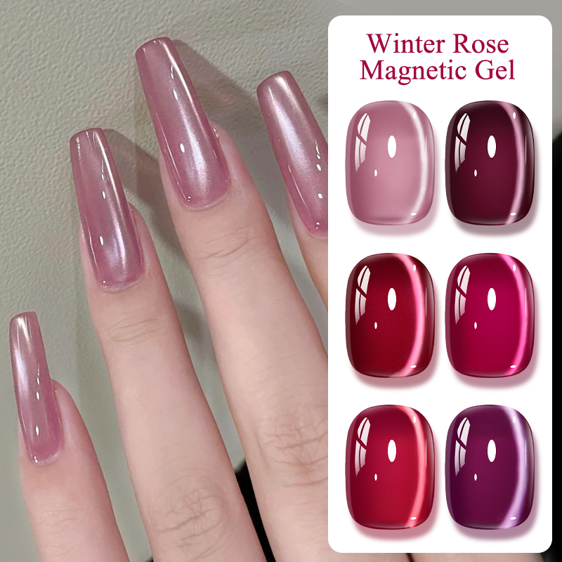 Resin Art For Rose - الوردي الشتاء روز القط المغناطيسي هلام