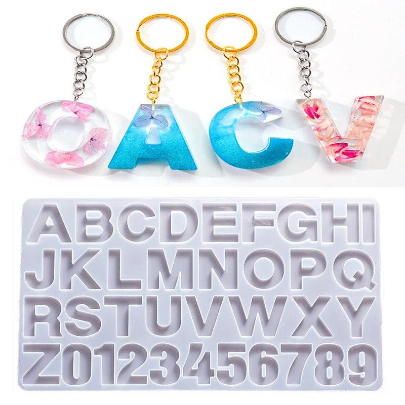 Resin Art Alphabet - الأبجدية الايبوكسي الراتنج قالب من السيليكون