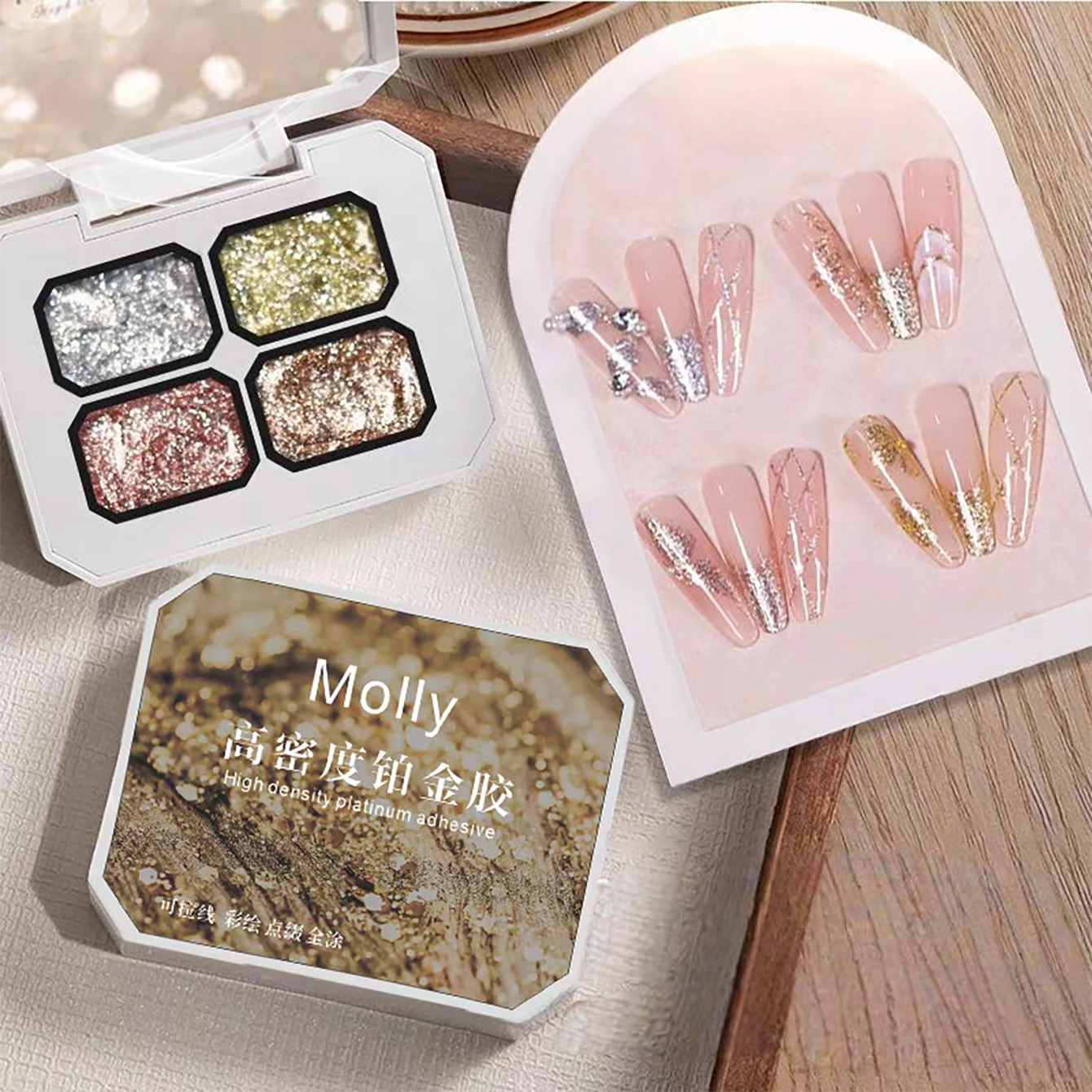 Resin Art For Rose - MIANEL لوحة جل أظافر بلاتيني سميك