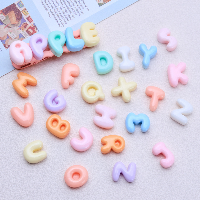 Resin Art Alphabet - 30 قطعة جديد Kawaii الكرتون مختلط