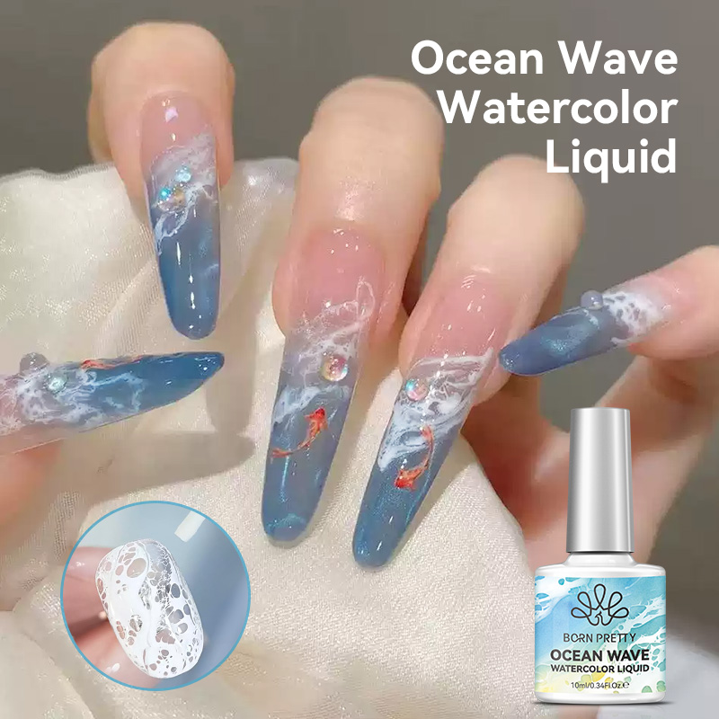 Resin Art Ocean - طلاء أظافر جل BORN PRETTY بتأثير