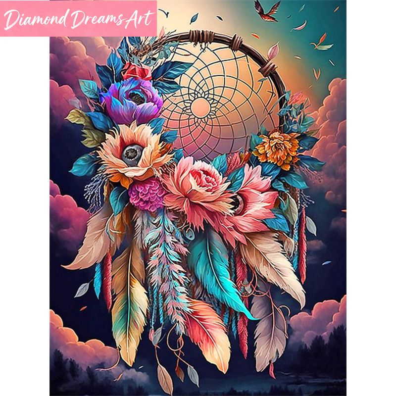 Resin Art For Rose - لوحة فنية بدون إطار، صائد الأحلام