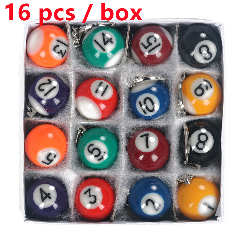 Resin Art Alphabet - 16 قطعة/المجموعة البلياردو الصغيرة على شكل