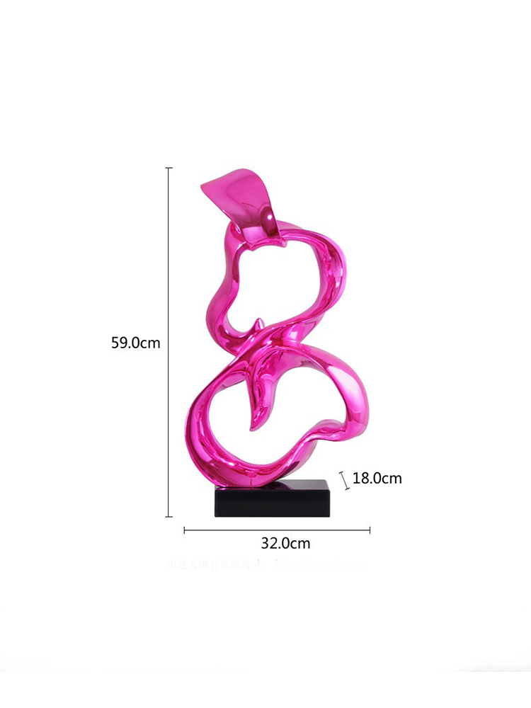Resin Art Anniversary Gift - تمثال فني تجريدي مطلي كهربائياً على