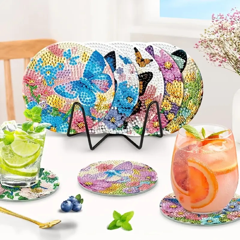 8 قطع من حاملات الأكواب المزين - مراجعة Resin Art Ocean وسعره