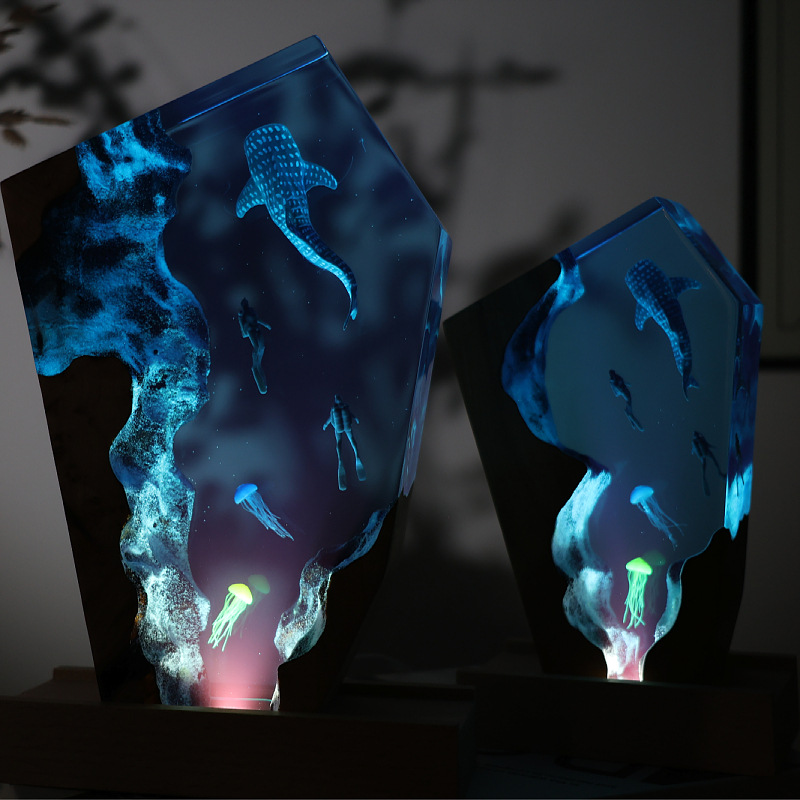 تمثال غواص الحوت الراتنجي المض - مراجعة Resin Art Anniversary Gift وسعره