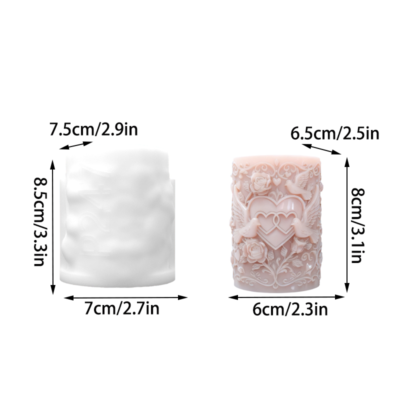 مزدوج القلب متصل الأبيض حمامة  - مراجعة Resin Art For Rose وسعره
