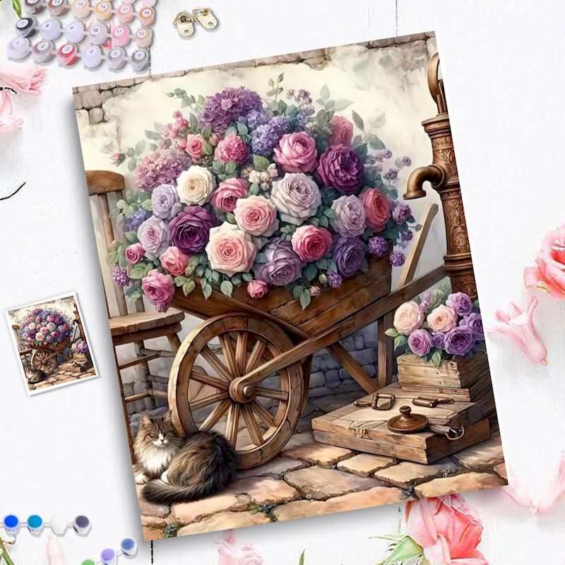 لوحة رسم بالأرقام للكبار: عربة - مراجعة Resin Art On Canvas وسعره