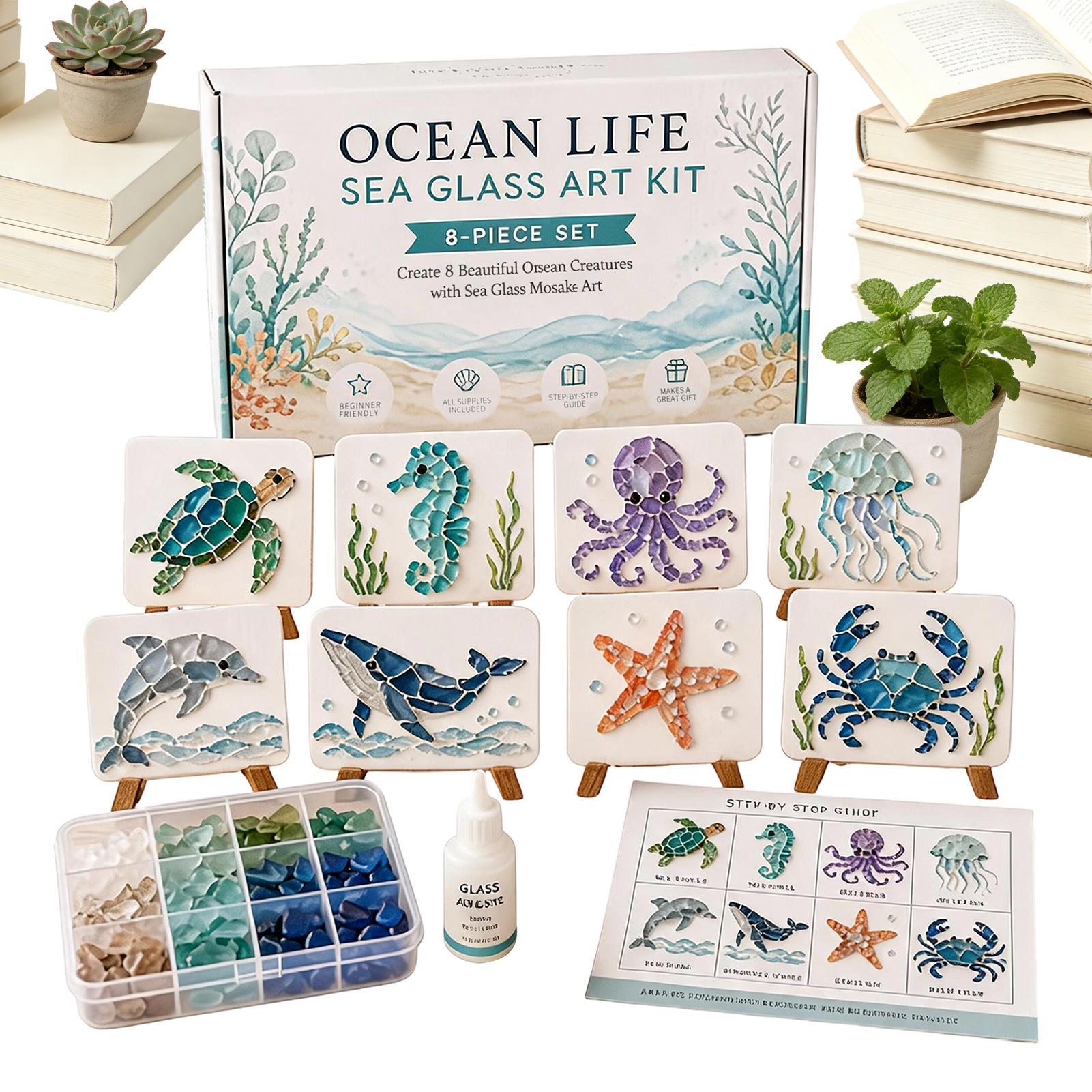 مجموعة فن الفسيفساء الزجاجي ال - مراجعة Resin Art Ocean وسعره