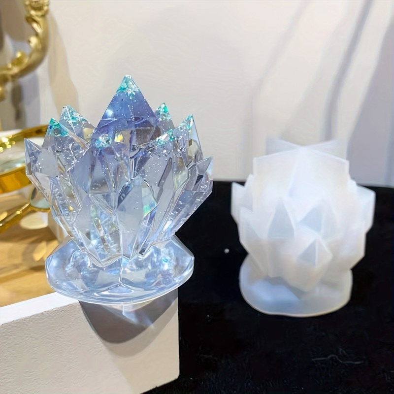 1pcCrystal العنقودية الزخرفية  - مراجعة Resin Art Mould وسعره