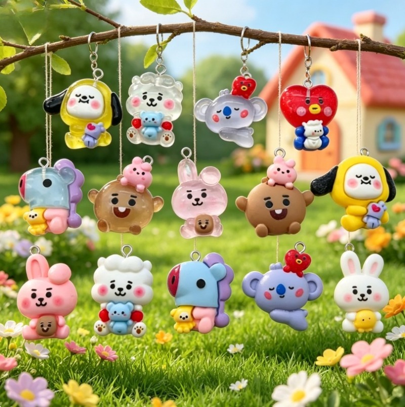 7 قطع من إكسسوارات BT21 الكرتو - مراجعة Resin Art Materials وسعره