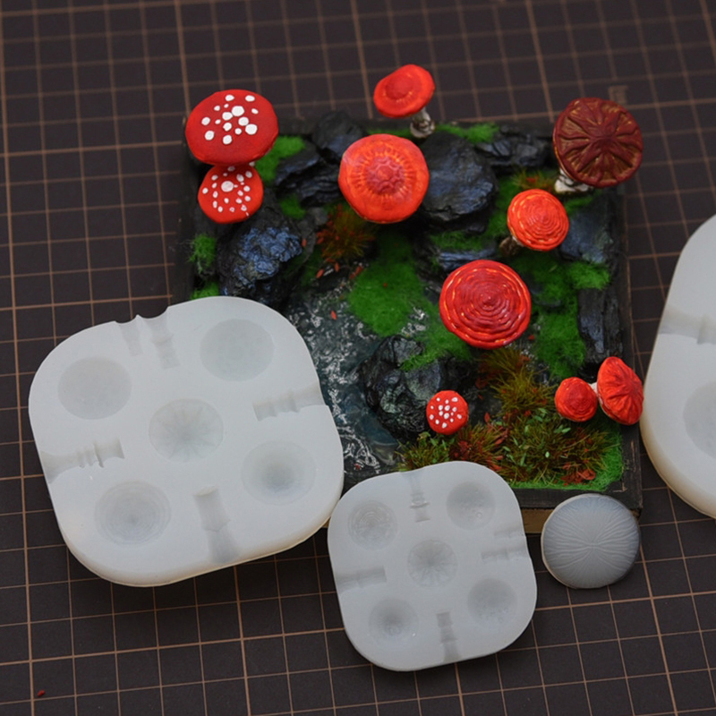 2 قطعة/المجموعة البسيطة الفطر  - مراجعة Resin Art Mould وسعره