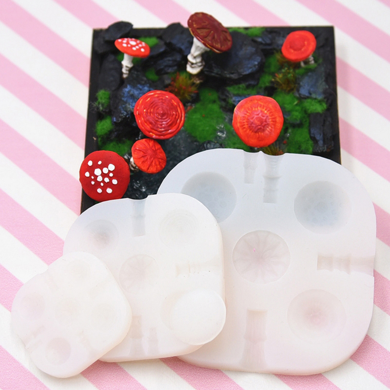 2 قطعة/المجموعة البسيطة الفطر  - مراجعة Resin Art Mould وسعره