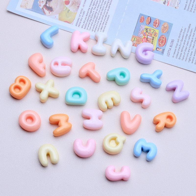 30 قطعة جديد Kawaii الكرتون مخ - مراجعة Resin Art Alphabet وسعره