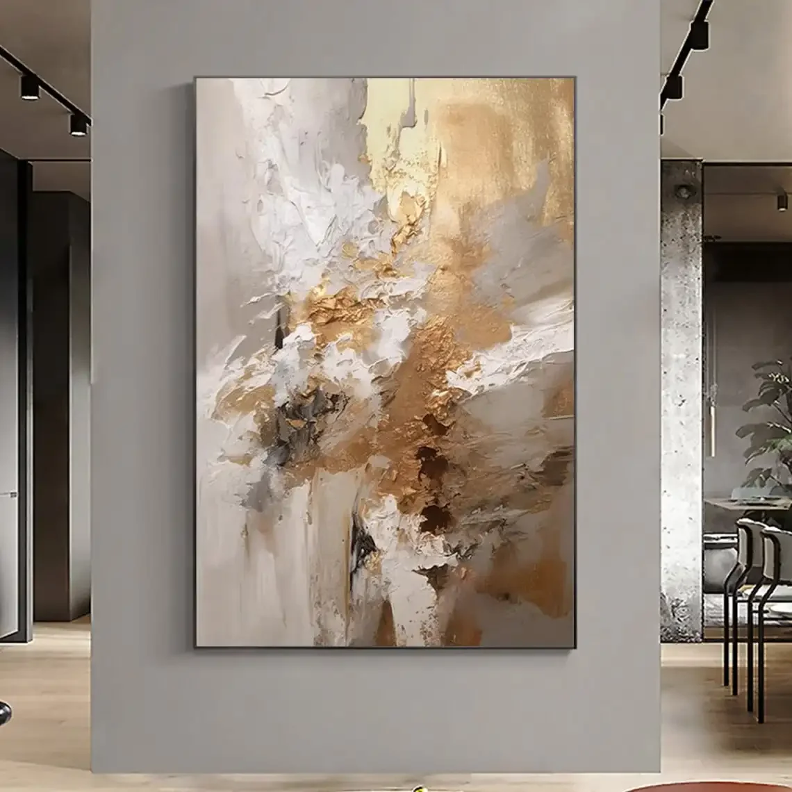لوحة زيتية بتصميم تجريدي على ق - مراجعة Resin Art On Canvas وسعره