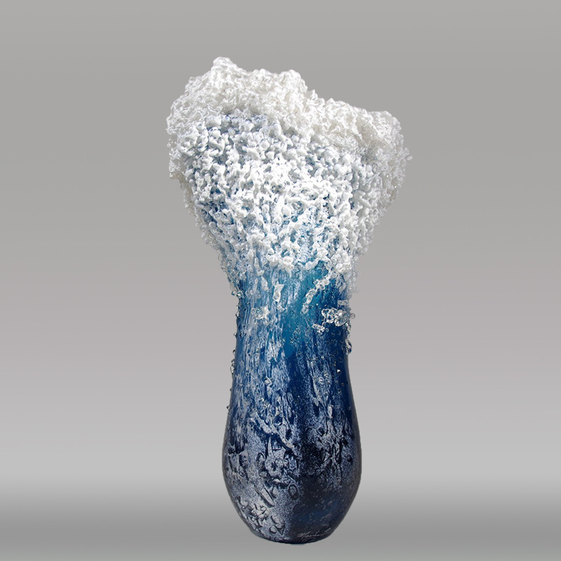 مزهرية راتنجية بنمط موجي، زخرف - مراجعة Resin Art Ocean وسعره