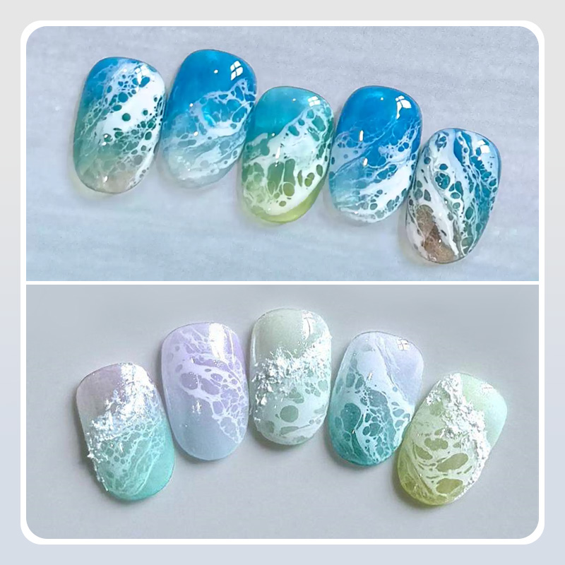 طلاء أظافر جل BORN PRETTY بتأث - مراجعة Resin Art Ocean وسعره