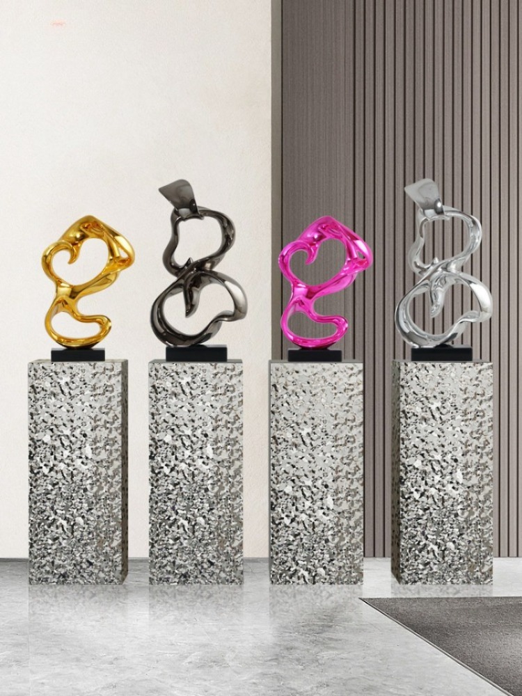 تمثال فني تجريدي مطلي كهربائيا - مراجعة Resin Art Anniversary Gift وسعره